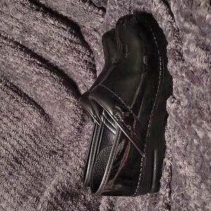Dansko Patent leather black clogs